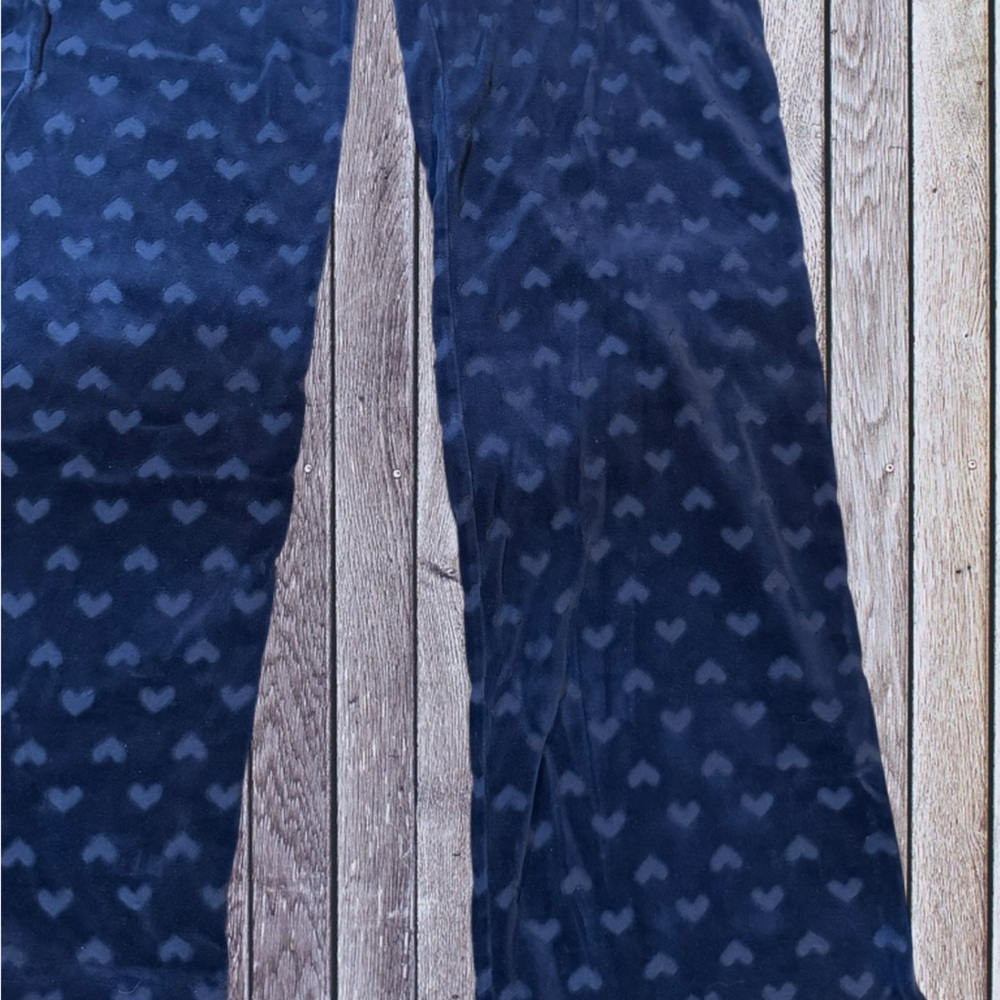 Juicy Couture Women’s Embossed Heart Pattern Velour Track Pants Size Small Y2K - Picture 9 of 9